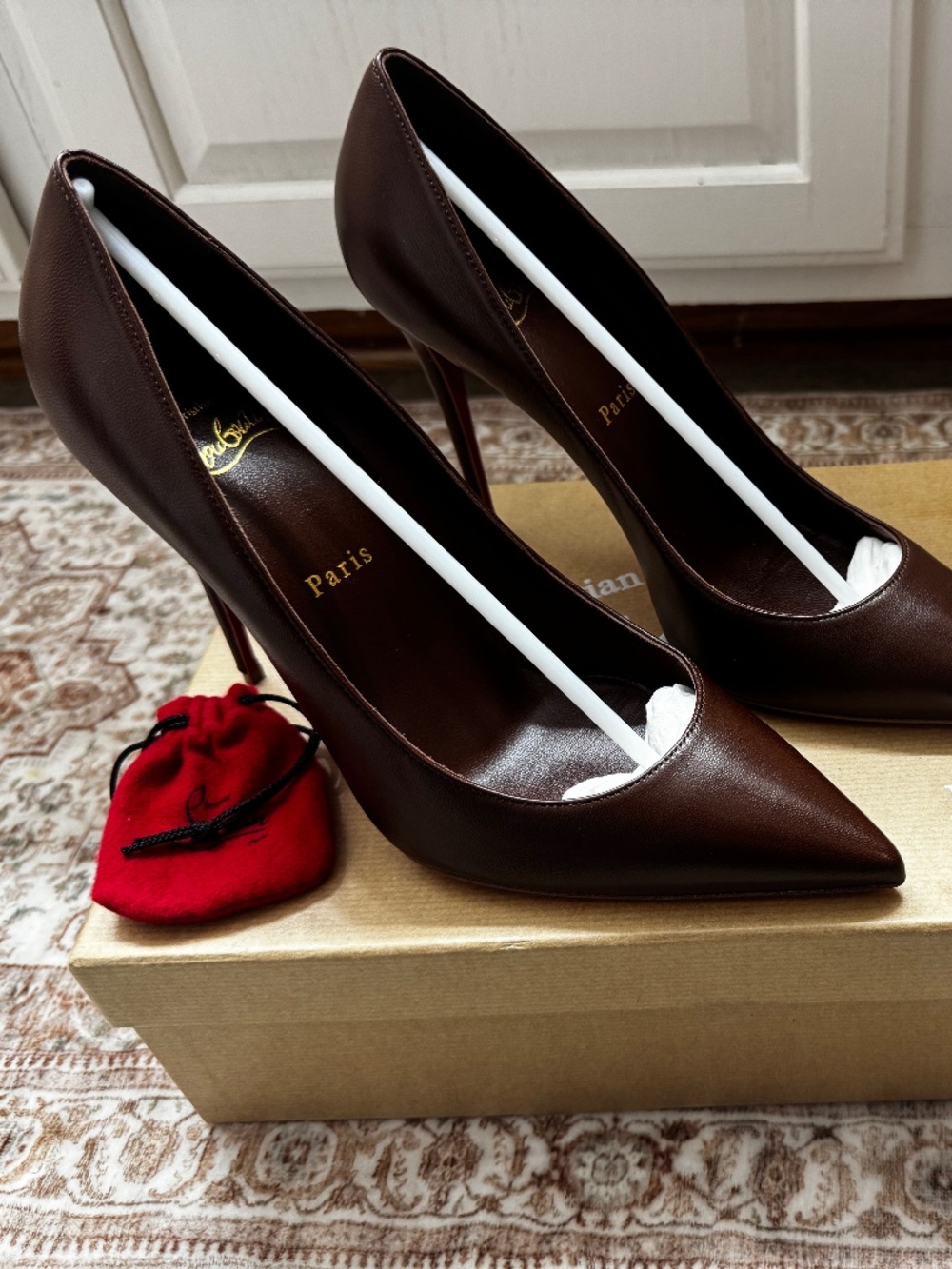Kate 100 Chocolate Louboutin’s (NEVER WORN)